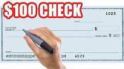 How to Write a Check for 100 Dollars Correctly