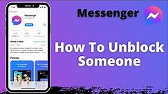 How to Unblock Someone Facebook Messenger | Unblock People on Messenger