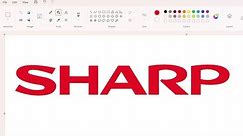 How to draw the Sharp Corporation logo using MS Paint | How to draw on your computer