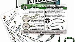 Fly Fishing Knot Cards - Waterproof Guide to 14 Essential Fly Fishing Knots - Includes Mini Carabiner