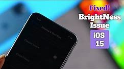 Fixed: iPhone Brightness issue on iOS 15