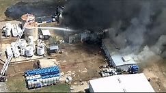 Texas chemical plant catches fire