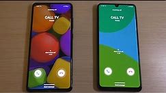Samsung A52 vs A22 Incoming Call