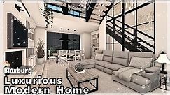 BLOXBURG: Luxurious Modern Home Speedbuild (interior + full tour) | Roblox House Build