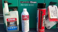 Cummins Onan RV QG 4000 generator exercising, carburetor maintenance and surge prevention