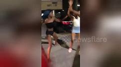 Vicious street fight between two women outside North Carolina nightclub