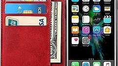 SINIANL iPhone 7 Plus Case, iPhone 8 Plus Case, Premium Leather Wallet Case Business Credit Card Holder Folio Flip Cover for iPhone 7 Plus / 8 Plus