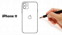How To Draw iPhone 11 Easy