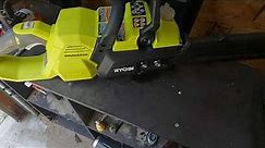 ryobi 14" battery chain saw 40v oil leaking problem new 2021 is this normal?