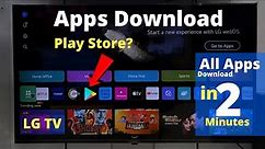 How To Download Apps In LG Smart TV || Install Google Play Store in LG Smart TV ?