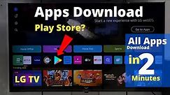 How To Download Apps In LG Smart TV || Install Google Play Store in LG Smart TV ?