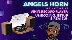 Angels Horn HP-H00501 Bluetooth Vinyl Record Player UNBOXING, SETUP & REVIEW