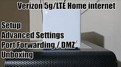 Verizon 5g / LTE Home Internet - Setup, Port Forwarding / DMZ, Advanced Settings, Unboxing!
