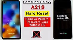 Samsung A21s Hard Reset Without PC | Samsung Galaxy A21s Forgot Screen Pattern,Password Lock Unlock