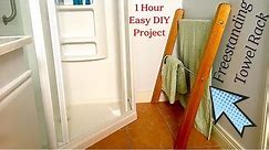 Make a Freestanding Towel Rack / 1 Hour Easy DIY Project
