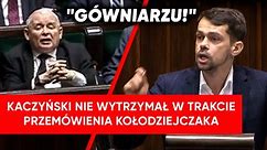 Kaczyński nie wytrzymał szarży Kołodziejczaka. "Gówniarzu!"
