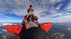WATCH: Skydiver pulls out burger while skydiving