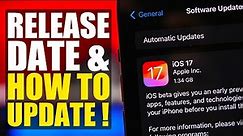 iOS 17 Public RELEASE Date & How To Update !