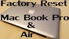 How to : Factory Reset / Hard Reset Your MacBook Pro & Air (Easiest Method)