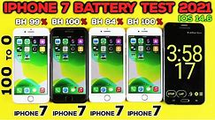 iPhone 7 Battery Life Drain Test in 2021 After IOS 14.6 | Battery Test After Battery Replacement😱