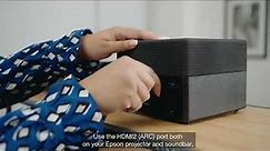 How to connect a soundbar to an Epson projector