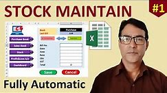Stock Management Software in excel | Stock (Inventory) Management in Excel part - 1