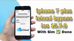 Iphone 7 plus icloud unlock with sim 100% working | iCloud Bypass iPhone 7 Plus with signal |
