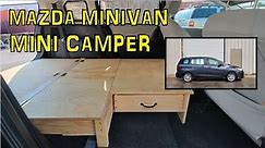 Bed & Storage Simple Camper Setup On A Small Mazda 5 Minivan