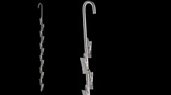 Metal Clip Strip Merchandiser, Double-Sided, 12 Hooks