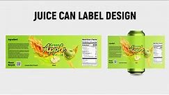 How to Juice Can Label and Package Design Logo Design – Product Label Design Illustrator Tutorial