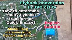 FBT Conversion/JVC 21" crt tv/Troubleshooting Guide for Crt Tv Repair