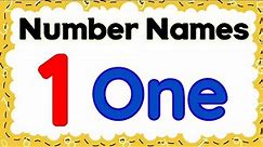 Number names | Number Names 1- 10 | Number spelling | Learn Numbers | Numbers 1 to 10 | #numbername