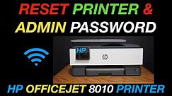 HP OfficeJet 8010 Printer Reset & Admin Password Reset.