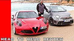 Abarth 695 Biposto vs Alfa Romeo 4C Head To Head Review