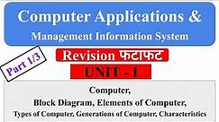 Computer, types of computer, generation, Computer Applications & Management Information System