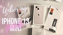 Unboxing iPhone 13 Mini Pink 🍎🌸 Aesthetic iPhone & Accessories Unboxing