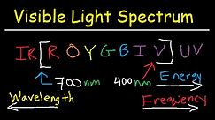 Visible Light Spectrum Explained - Wavelength Range / Color Chart Diagram - Chemistry