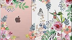 MoKo Case Fit iPad Air 5th/4th Generation 10.9 Inch Case 2022/2020, Slim Trifold Stand Cover with Soft Frosted Back, Auto Wake/Sleep, Support Touch ID and iPad 2nd Pencil Charging,Fragrant Flowers