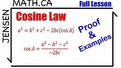 Cosine Law | grade 10 math | jensenmath.ca
