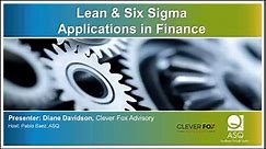 Six Sigma Applications in Finance