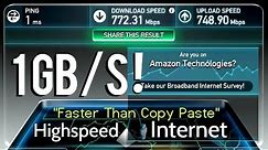 1GB/s High Speed Internet Tested