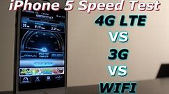 iPhone 5 4G LTE VS 3G VS Wifi