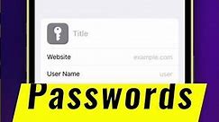 iPhone Passwords 🔥 How to Use? Features Explained