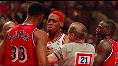 Dennis Rodman HEATED Moments/Highlights vs Miami Heat 1996 Playoffs