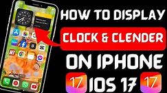 How to put clock on iphone lock screen 2024/iOS 17
