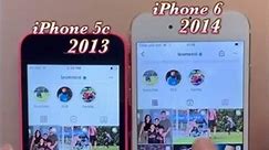 iPhone 5c vs iPhone 6 open instagram