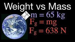 Gravitation (3 of 17) Mass vs Weight, An Explanation