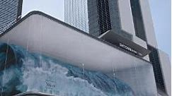 Las gigantes olas 3D que estallan sobre el distrito Gangnam de Seúl