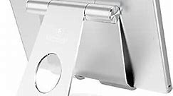 Lamicall Tablet Stand Adjustable, Tablet Holder : Desktop Holder Dock Cradle Compatible with iPad Pro 12.9,10.5, 9.7, Air Mini 2 3 4, Nexus, Accessories, Tab (4-13 inch) - Silver