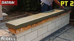 How to Build a Block wall with Poured in Place Concrete wall Caps (PT 2)